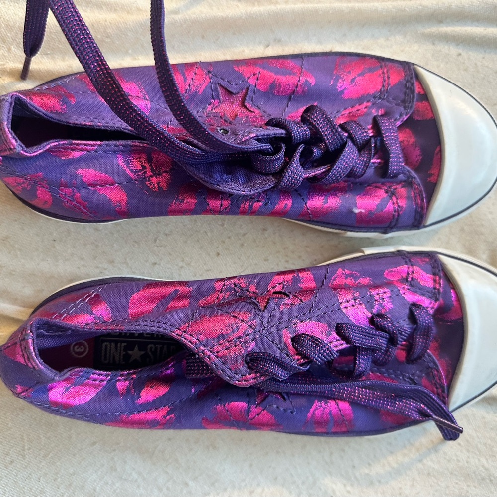 Converse Purple and Pink Psychedelic Sneakers